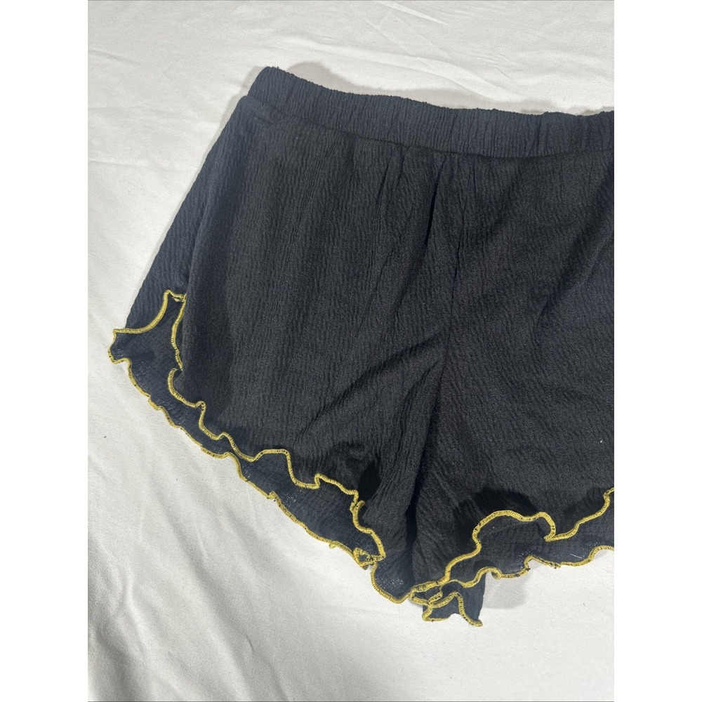 NEW $68 Emerson Road [ Small ] 2 Piece Set Daisy Pajamas Tee + Shorts Black 7069 - Picture 11 of 14